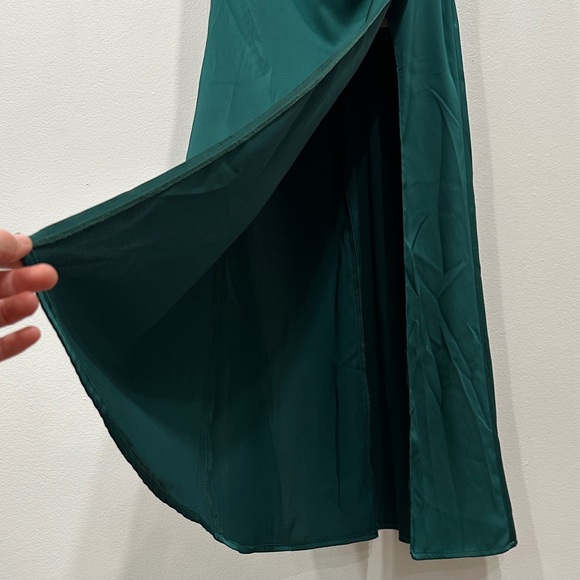 Azazie Teal Maxi Dress - Picture 7 of 16